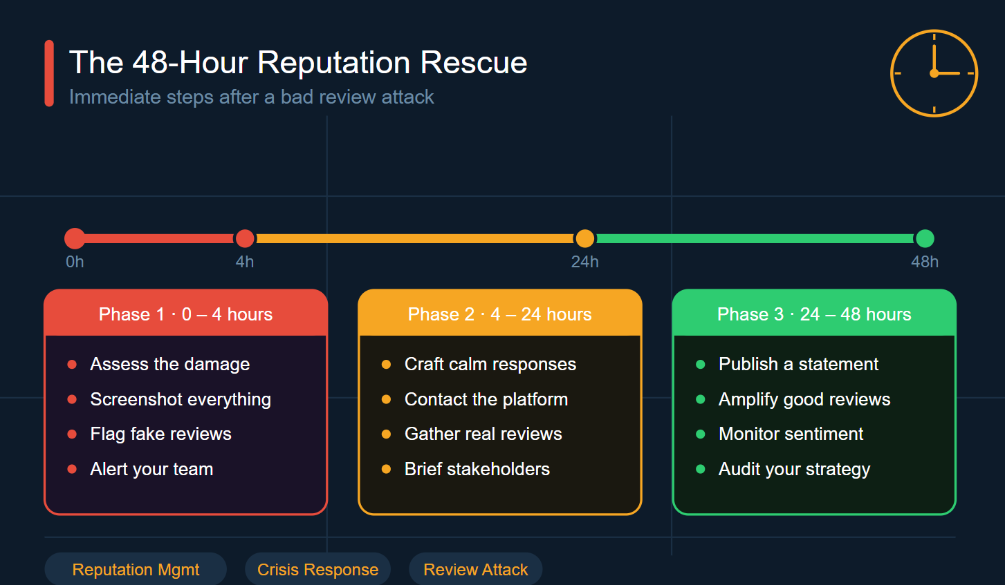 The 48-Hour Reputation Rescue: Immediate Steps After a Bad Review Attack